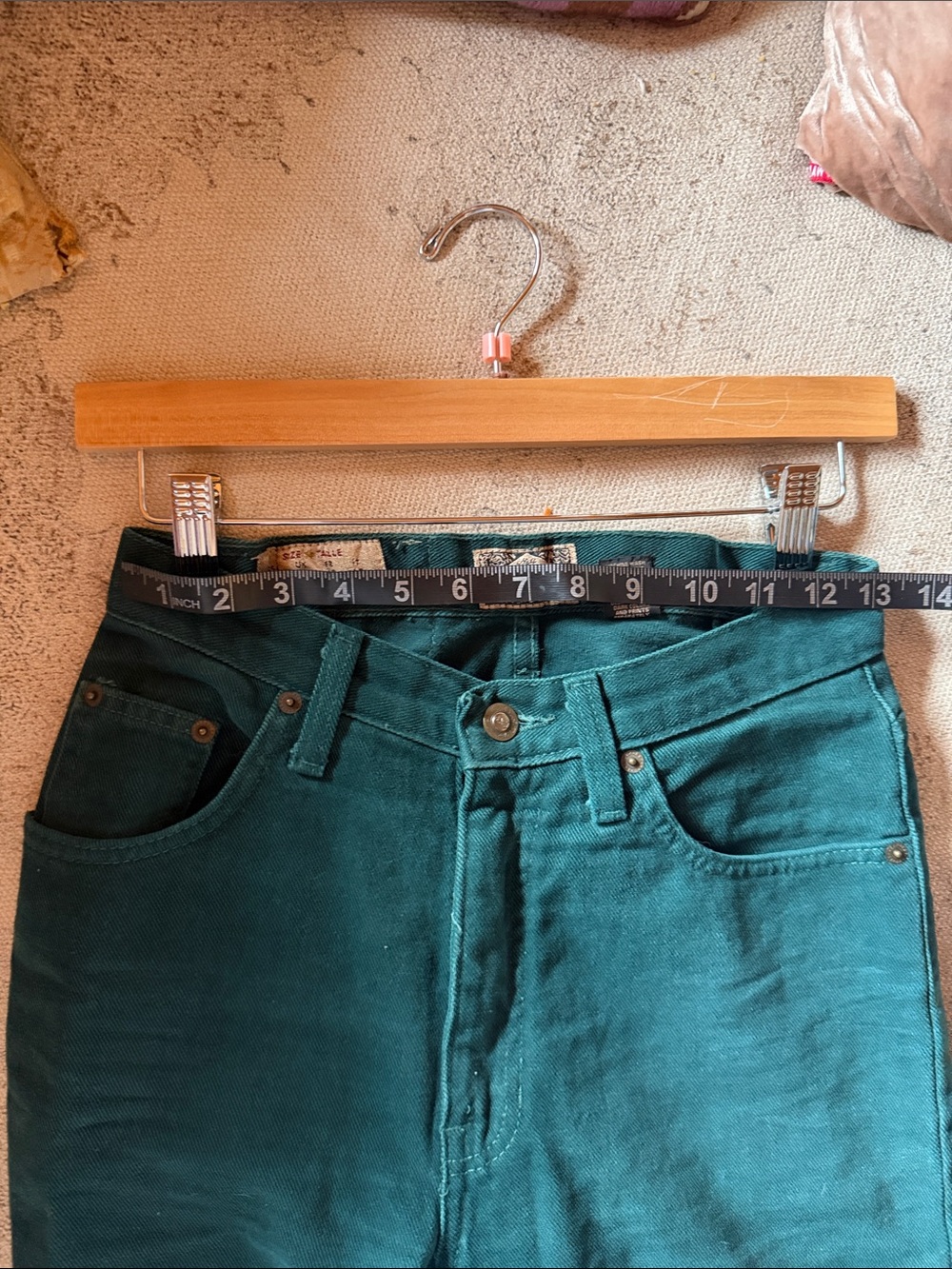 Vintage 90’s Exp Express Dark Green High-Rise velvety denim jeans 26